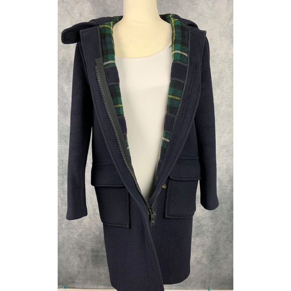 RARE Vintage 80s Brooks Brothers Wool Hooded Duffle Coat 44 , size XL - Picture 2 of 11